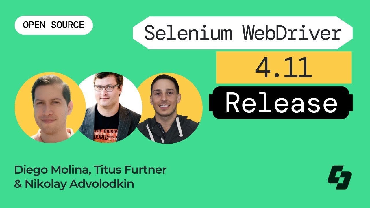 Join us for an exciting live stream as we delve into the release of Selenium 4.11. We're joined by industry experts Titus Fortner, Diego Molina, and host Nikolay Advolodkin, who will share their insights and expertise. Don't miss out on this opportunity to learn from the best in the field. It's recorded, so hit the bell to watch later. 